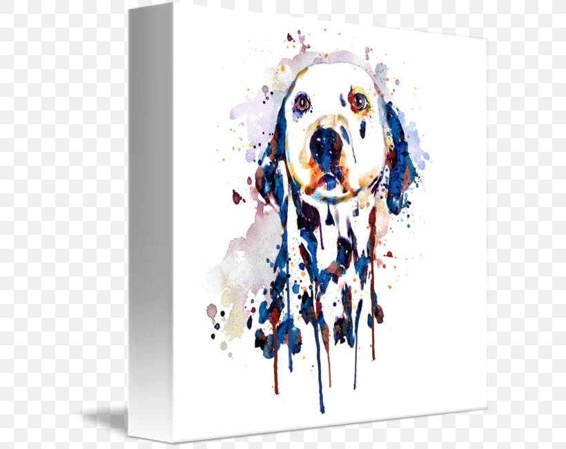 Dalmatian Dog Canvas Print Watercolor Painting Art, PNG, 606x650px, Dalmatian Dog, Acrylic Paint, Art, Art Museum, Artist Download Free