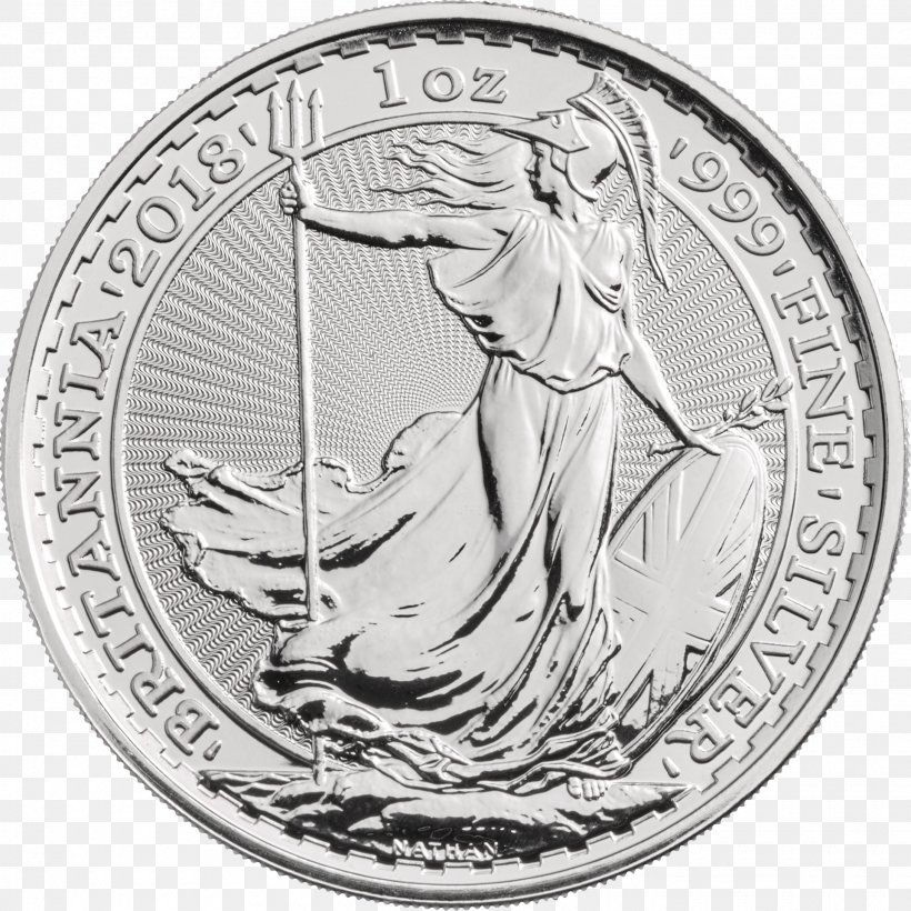 Royal Mint Britannia Silver Coin Bullion Coin, PNG, 1920x1920px, Royal Mint, Black And White, Britannia, Britannia Silver, Bullion Download Free