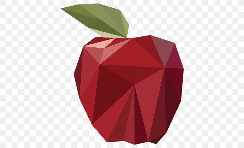 Apple Polygon, PNG, 500x500px, Apple, Eating, Food, Leaf, Polygon Download Free