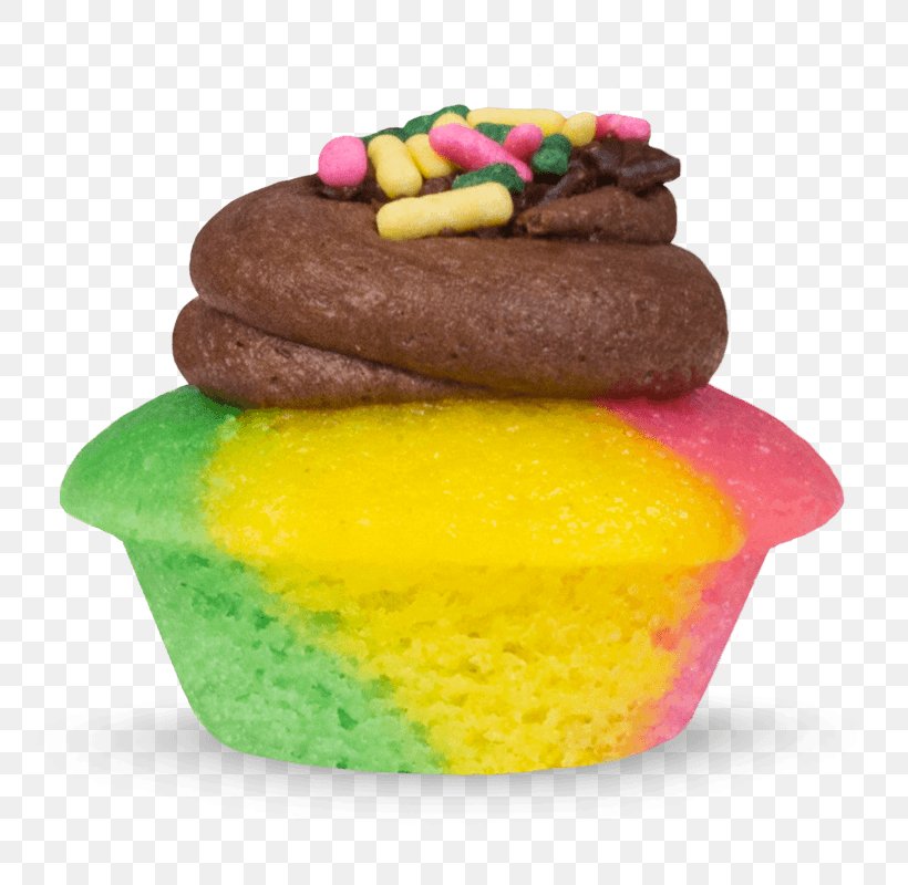 Cupcake Macaroon Rainbow Cookie Frosting & Icing Petit Four, PNG, 800x800px, Cupcake, Bakery, Baking, Baking Cup, Biscuits Download Free