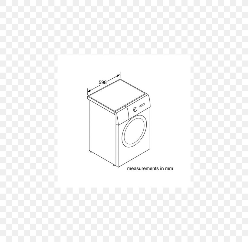 Washing Machines Siemens Lave-Linge Frontal WM12K160FF Robert Bosch GmbH Bosch Lavatrice 8kg 1200rpm Inox Classe A +++, PNG, 800x800px, Washing Machines, Area, Black And White, Brand, Diagram Download Free