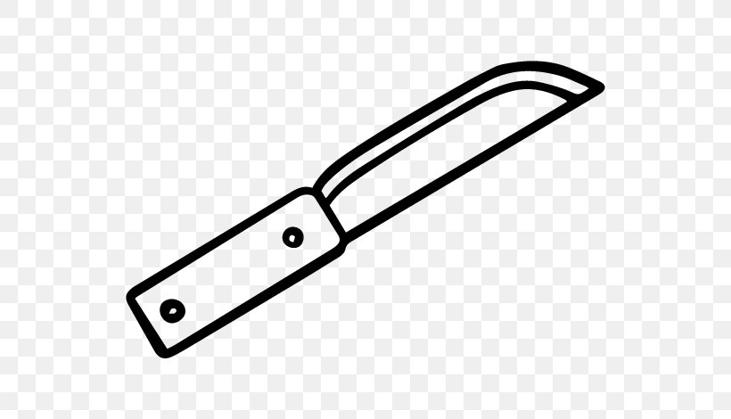 Butter Knife Coloring Book Kitchen Knives Butcher Knife, PNG, 600x470px, Knife, Auto Part, Black And White, Butcher Knife, Butter Knife Download Free