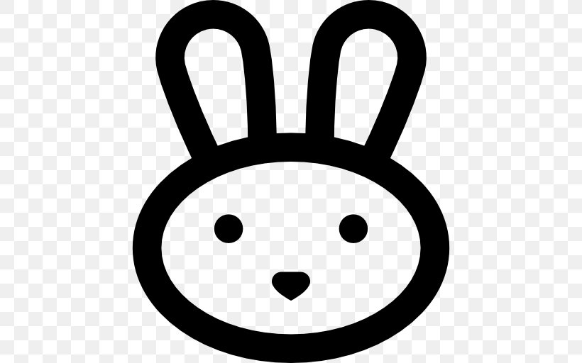 Rabbit, PNG, 512x512px, Computer Font, Background Process, Black And White, Emoticon, Postscript Download Free