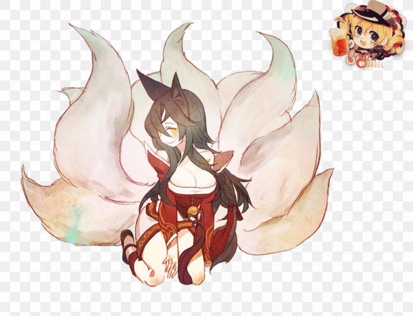 Ahri Nine-tailed Fox League Of Legends Gumiho, PNG, 1021x782px, Watercolor, Cartoon, Flower, Frame, Heart Download Free