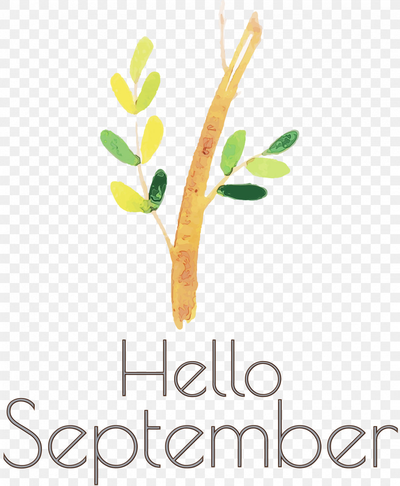 Plant Stem Twig Logo Font Tree, PNG, 2469x2999px, Hello September, Biology, Geometry, Line, Logo Download Free