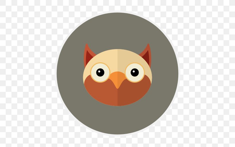 Owl, PNG, 512x512px, Owl, Bird, Bird Of Prey, Cartoon, Orange Download Free