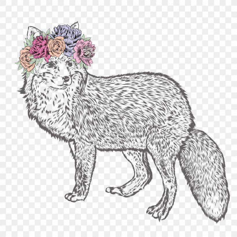 Whiskers Drawing Fox Illustration, PNG, 1276x1276px, Whiskers, Animal, Art, Canidae, Carnivoran Download Free