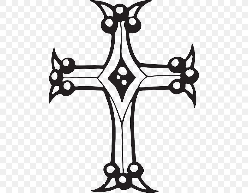 Christian Cross Clip Art, PNG, 497x640px, Cross, Artwork, Black And White, Branch, Christian Cross Download Free
