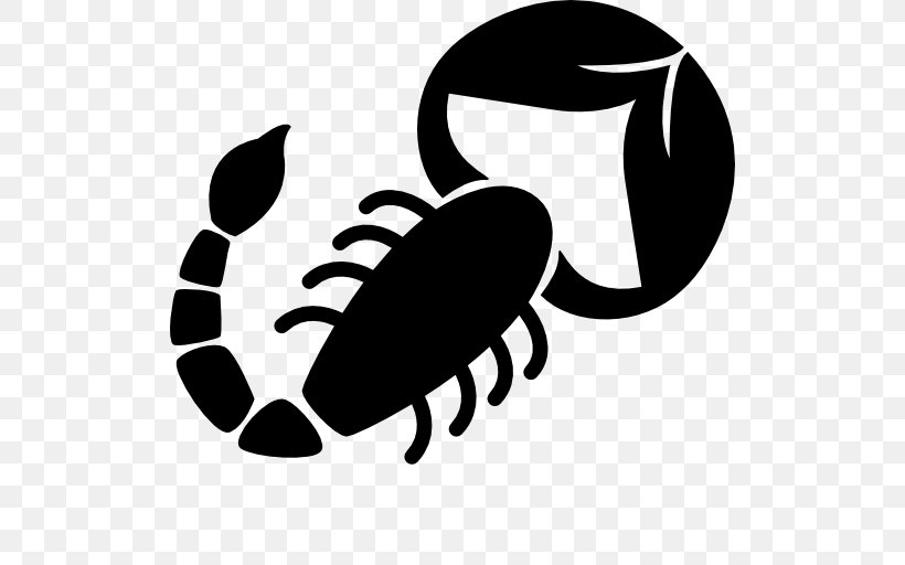 Scorpion Astrological Sign Zodiac Astrology, PNG, 512x512px, Scorpion, Artwork, Astrological Sign, Astrology, Black And White Download Free