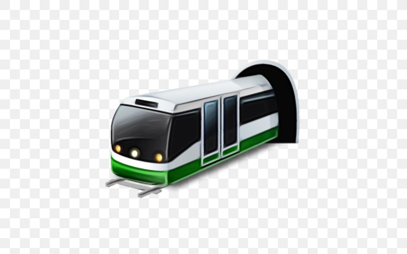 Transport Mode Of Transport Public Transport Vehicle Green, PNG, 512x512px, Watercolor, Green, Metro, Mode Of Transport, Paint Download Free