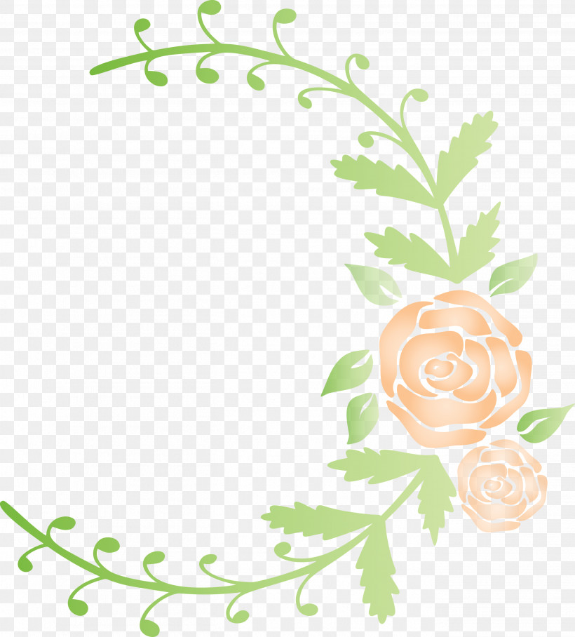 Rose Frame Flower Frame Wedding Frame, PNG, 2708x3000px, Rose Frame, Floral Design, Flower, Flower Frame, Green Download Free