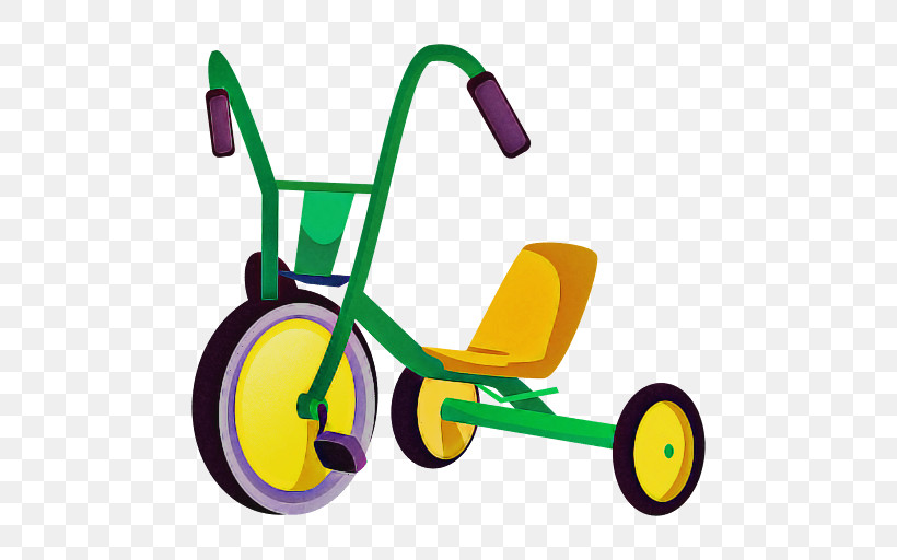 Vehicle Riding Toy Yellow Tricycle Wheel, PNG, 512x512px, Vehicle, Riding Toy, Tricycle, Wheel, Yellow Download Free