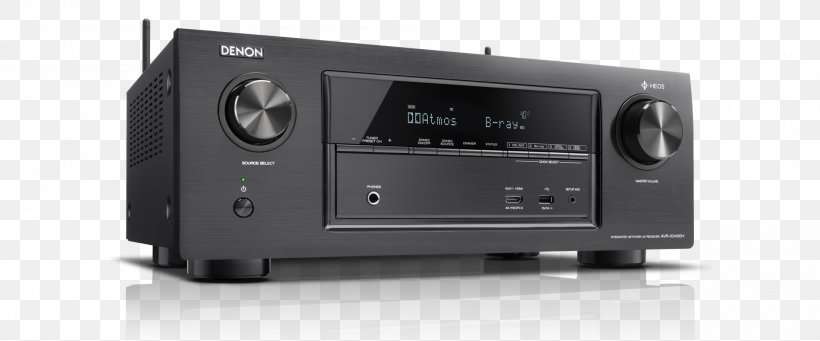 Denon AVR-X3400H 7.2 Channel AV Receiver Home Theater Systems Dolby Atmos, PNG, 1920x800px, 4k Resolution, Av Receiver, Amplifier, Audio, Audio Equipment Download Free