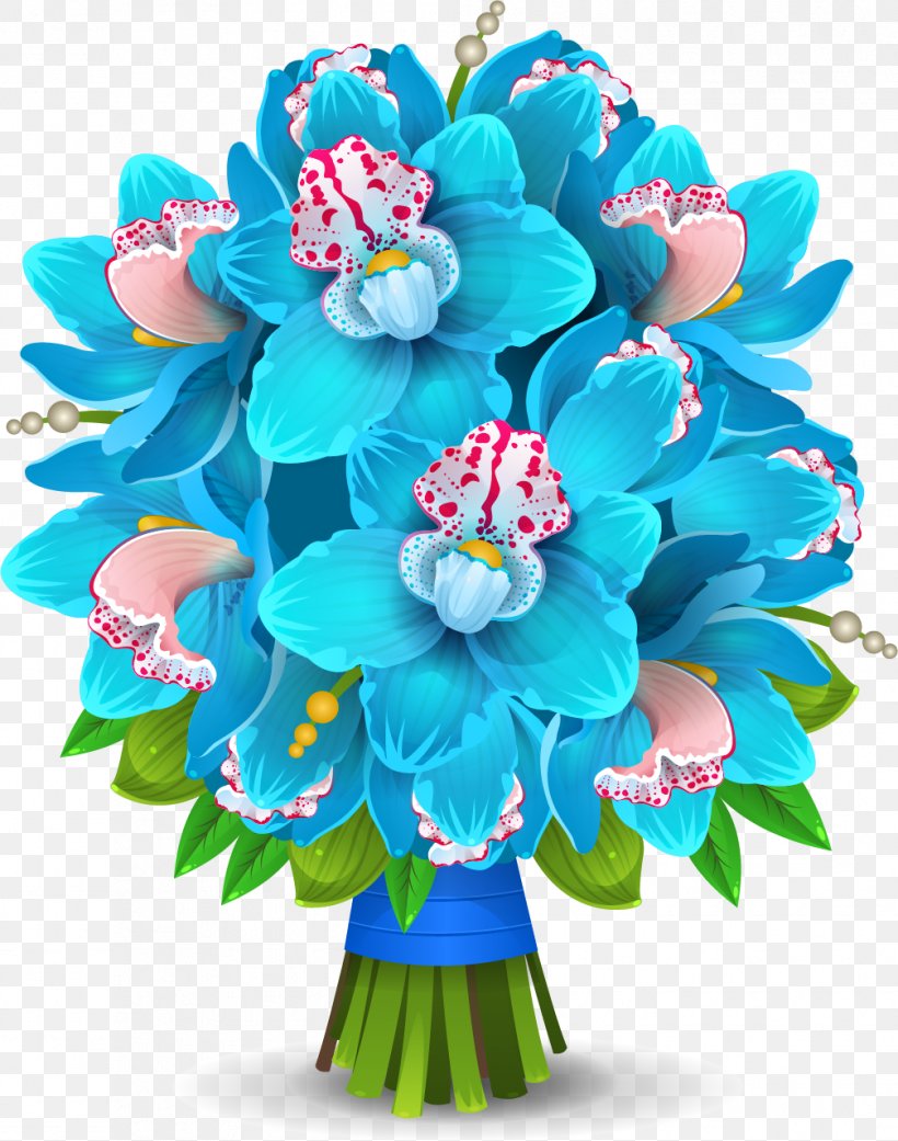 Flower Orchids, PNG, 1006x1278px, Flower, Artificial Flower, Blue, Cartoon, Cut Flowers Download Free