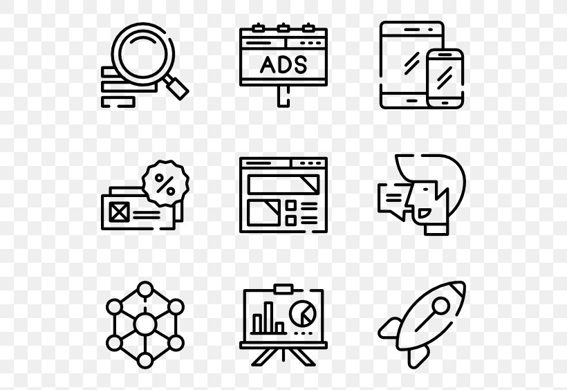 Digital Marketing Icon, PNG, 600x564px, Eye, Area, Black, Black And White, Brand Download Free