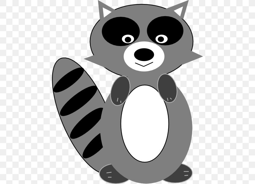 Raccoon Squirrel Free Content Clip Art, PNG, 486x592px, Raccoon, Animal, Bear, Black And White, Carnivoran Download Free