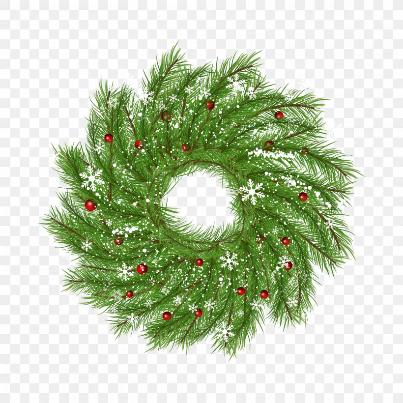 Christmas Tree Wreath Garland Santa Claus, PNG, 2000x2000px, Christmas, Branch, Christmas Decoration, Christmas Eve, Christmas Ornament Download Free
