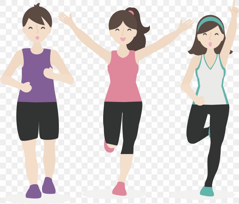 Running Image Exercise Vector Graphics, PNG, 2420x2074px, Running, Aerobics, Arm, Cartoon, Christmas Day Download Free