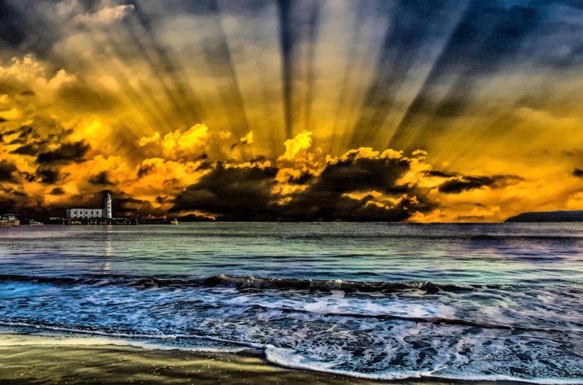 Sunset Sea Shore Beach Sunrise, PNG, 2400x1589px, Sunset, Atmosphere, Beach, Cloud, Coast Download Free