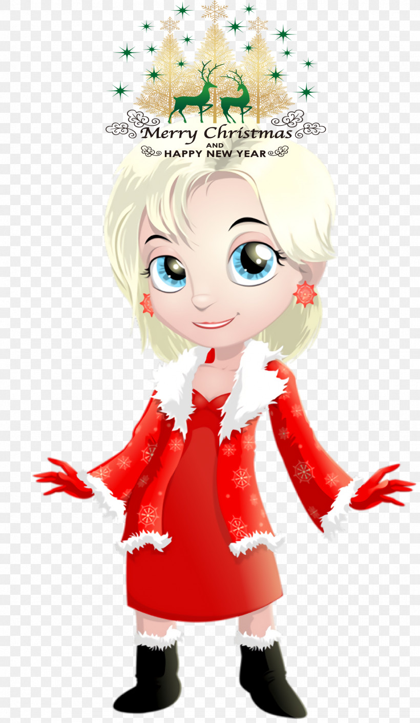 Merry Christmas Happy New Year, PNG, 1743x2999px, Merry Christmas, Cartoon, Doll, Happy New Year, Human Download Free