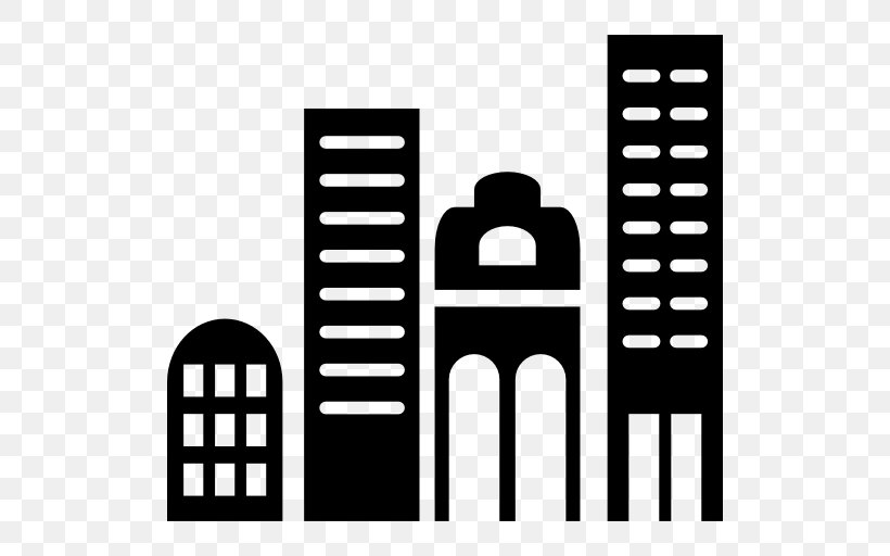 Skyscraper High-rise Building Icon Design, PNG, 512x512px, Skyscraper, Apartment, Area, Black And White, Brand Download Free
