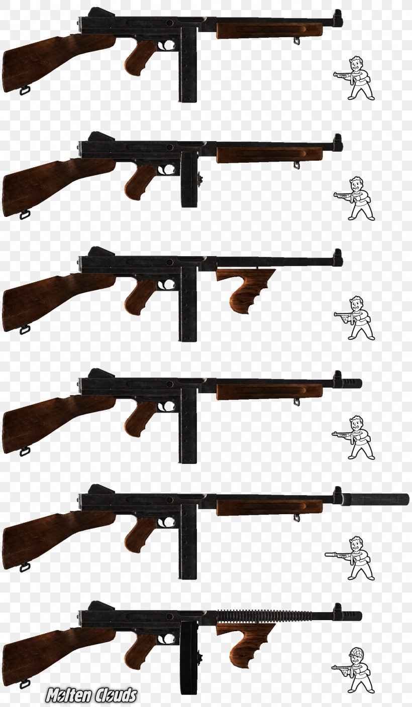 Firearm Thompson Submachine Gun MP 40, PNG, 1450x2490px, Watercolor, Cartoon, Flower, Frame, Heart Download Free