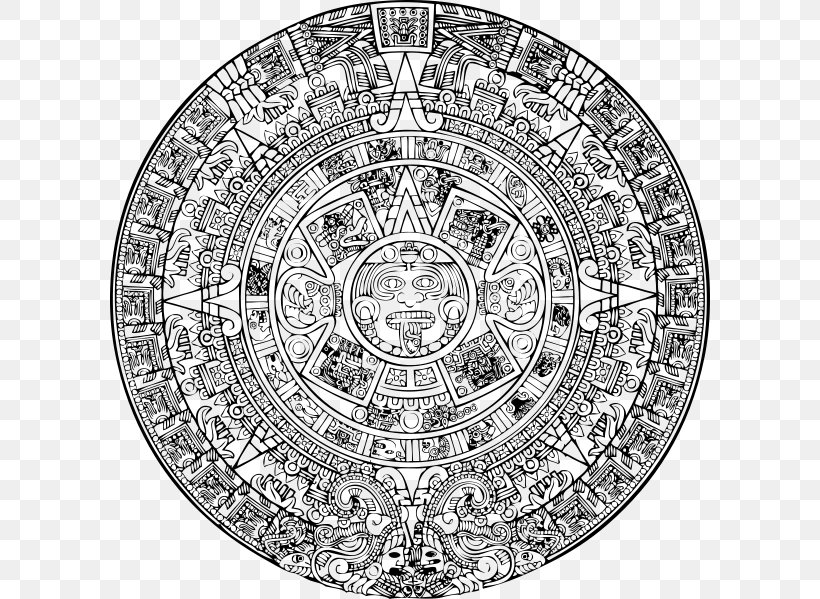 Aztec Calendar Stone Mesoamerica, PNG, 600x599px, Aztec Calendar Stone, Aztec, Aztec Calendar, Aztec Religion, Aztec Society Download Free