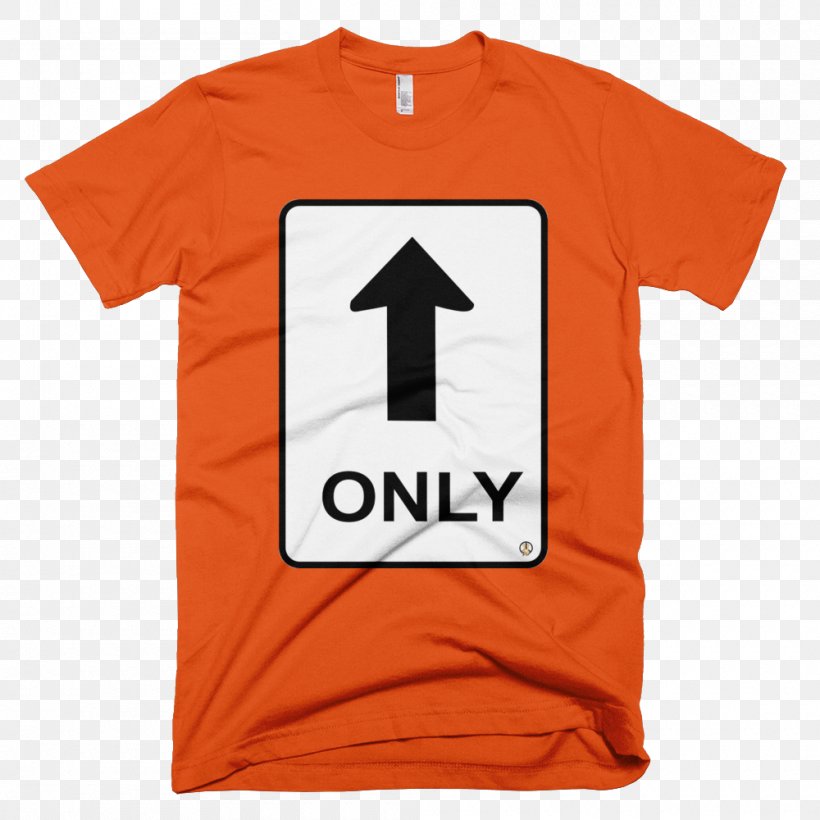 One-way Traffic Traffic Sign Road, PNG, 1000x1000px, Oneway Traffic, Active Shirt, Brand, Logo, Orange Download Free