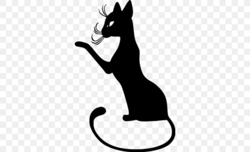 Cat Kitten Drawing, PNG, 500x500px, Cat, Artwork, Black, Black And White, Black Cat Download Free