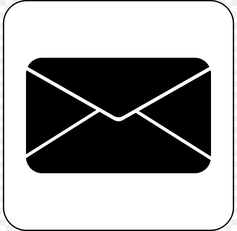 Email Symbol Clip Art, PNG, 800x800px, Email, Area, Black, Black And White, Email Address Download Free