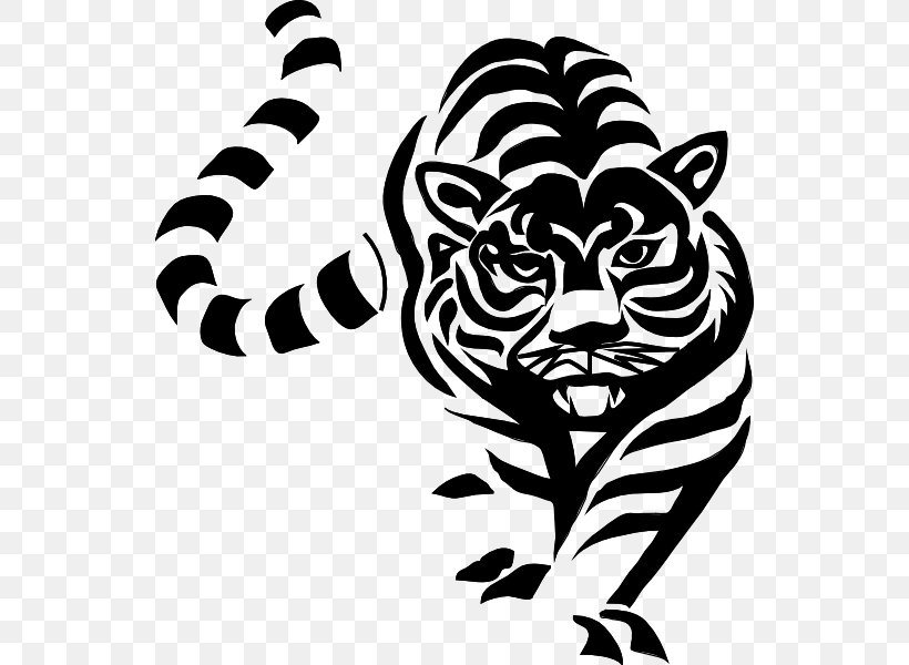 White Tiger Clip Art, PNG, 540x600px, Tiger, Art, Big Cat, Big Cats, Black Download Free