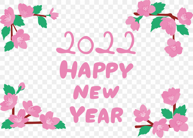 2022 Happy New Year 2022 New Year, PNG, 3000x2156px, Floral Design, Flower, Garden, Garden Roses, Greeting Card Download Free