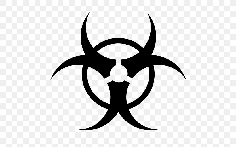 Biological Hazard Logo Clip Art, PNG, 512x512px, Biological Hazard, Artwork, Black And White, Flower, Logo Download Free