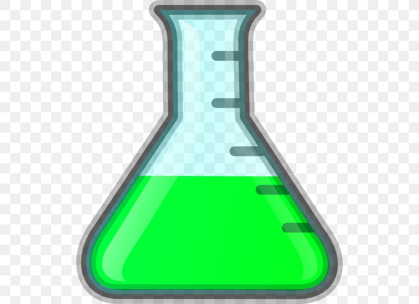 Beaker Laboratory Flasks Science Clip Art, PNG, 522x596px, Beaker, Cartoon, Chemistry, Erlenmeyer Flask, Green Download Free