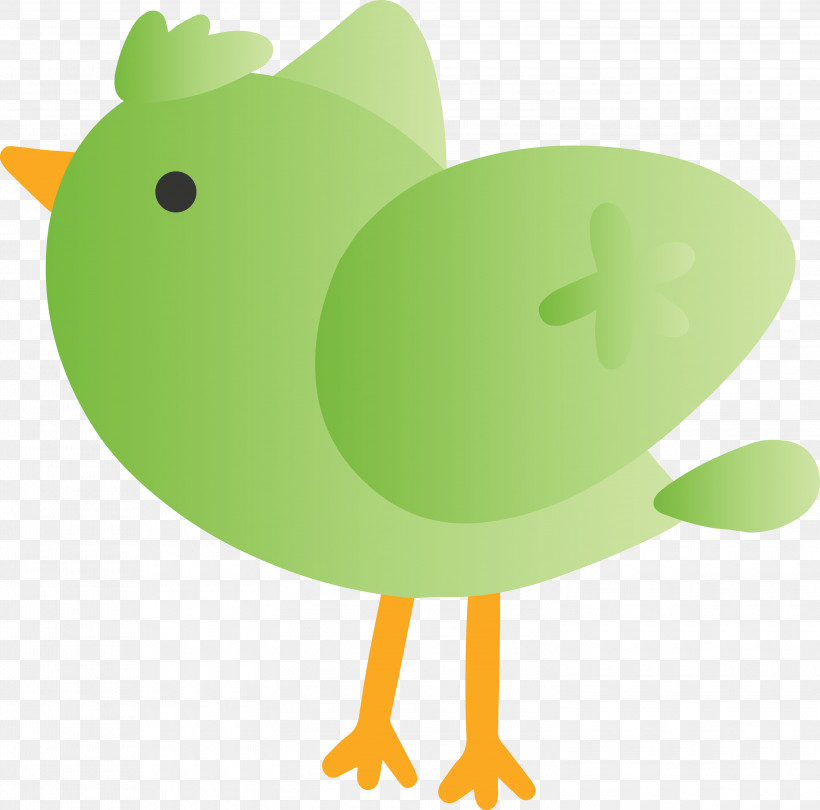 Green Cartoon, PNG, 3000x2966px, Cute Cartoon Bird, Cartoon, Green Download Free