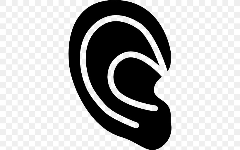 Listen, PNG, 512x512px, Sound, Black And White, Brand, Ear, Human Body Download Free