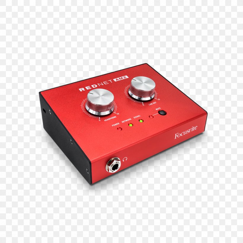 Microphone Focusrite RedNet AM2 Headphone Amplifier Dante, PNG, 1000x1000px, Microphone, Amplifier, Audio, Audio Power Amplifier, Dante Download Free