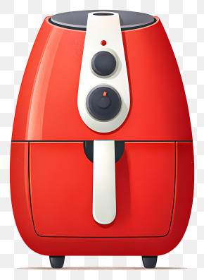 Air Fryer - Red Air Fryer Appliance PNG
