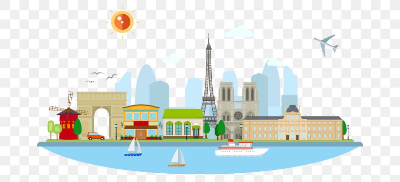 Paris Vector Graphics Illustration Image Skyline, PNG, 670x374px, Paris, City, Daytime, Energy, Flat Design Download Free