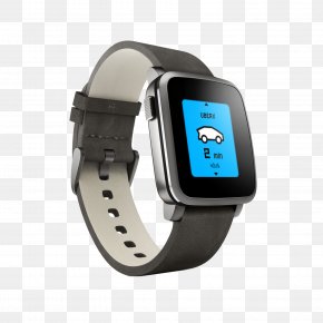Pebble Pathway - Pebble Time Smartwatch Steel PNG