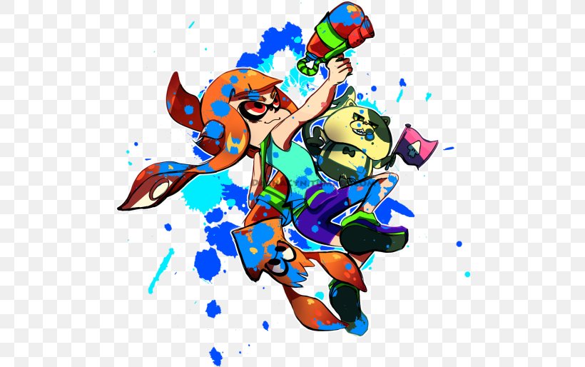 Splatoon Fan Art Drawing, PNG, 500x514px, Watercolor, Cartoon, Flower, Frame, Heart Download Free