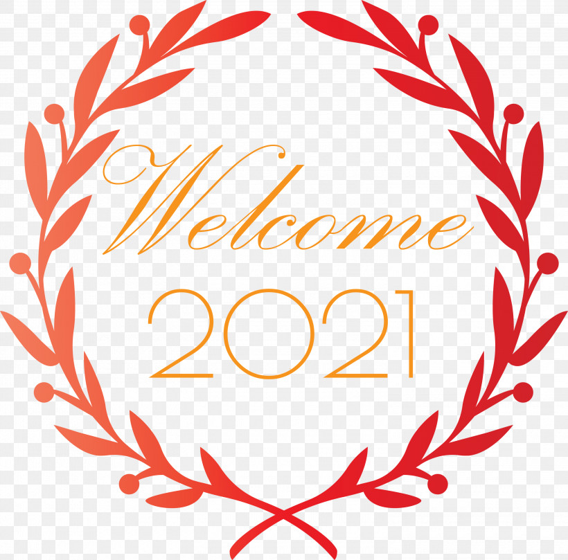 New Year 2021 Welcome, PNG, 3000x2960px, New Year 2021 Welcome, Floral Design, Free, Laurel Wreath, Wedding Gift Download Free
