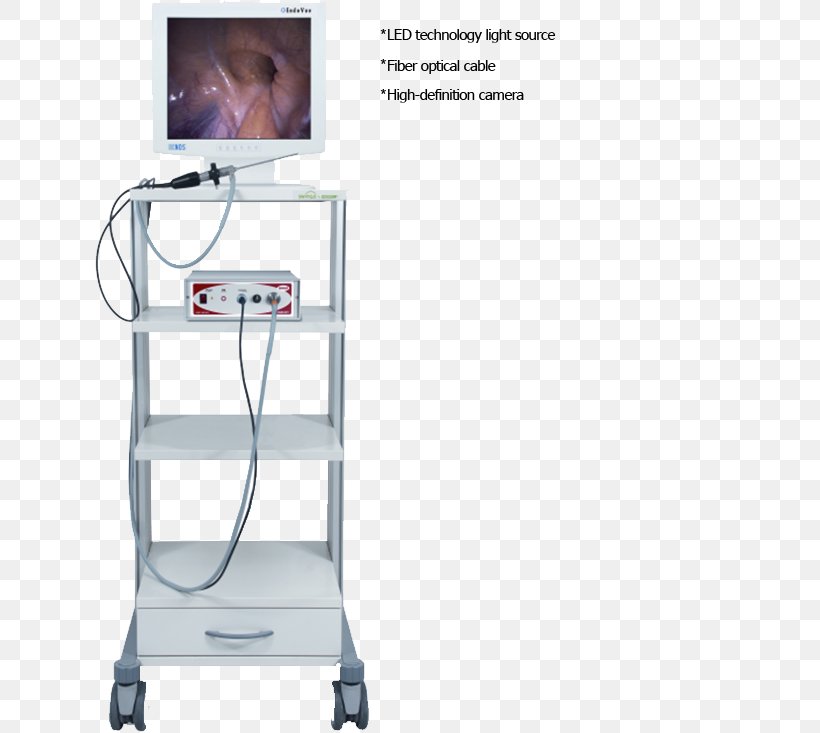 Light Endoscopy Optical Fiber Cable Optics Otorhinolaryngology, PNG, 630x733px, Light, Crash Cart, Electrical Cable, Endoscopy, Furniture Download Free