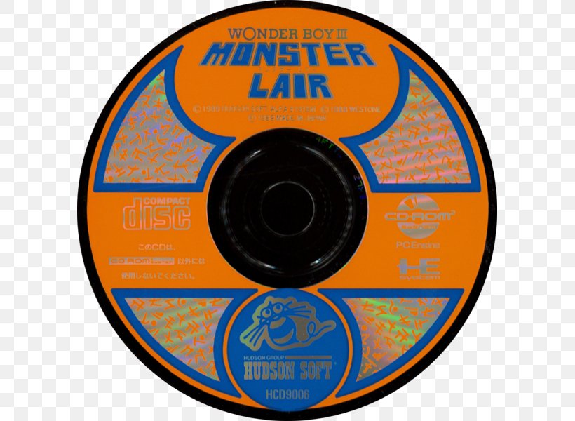 Wonder Boy III: Monster Lair Compact Disc TurboGrafx-16 CD-ROM, PNG, 599x600px, Compact Disc, Cdrom, Computer Hardware, Data Storage Device, Dvd Download Free