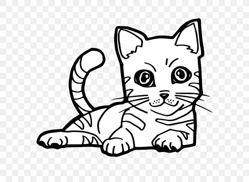 Cat Kitten Coloring Book Illustration, PNG, 600x600px, Watercolor, Cartoon, Flower, Frame, Heart Download Free
