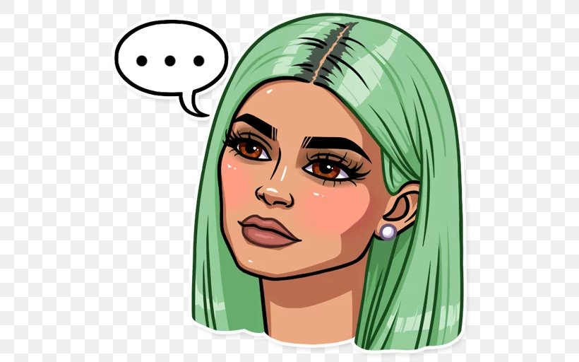 Kylie Jenner Keeping Up With The Kardashians Image Sticker Telegram, PNG, 512x512px, Watercolor, Cartoon, Flower, Frame, Heart Download Free