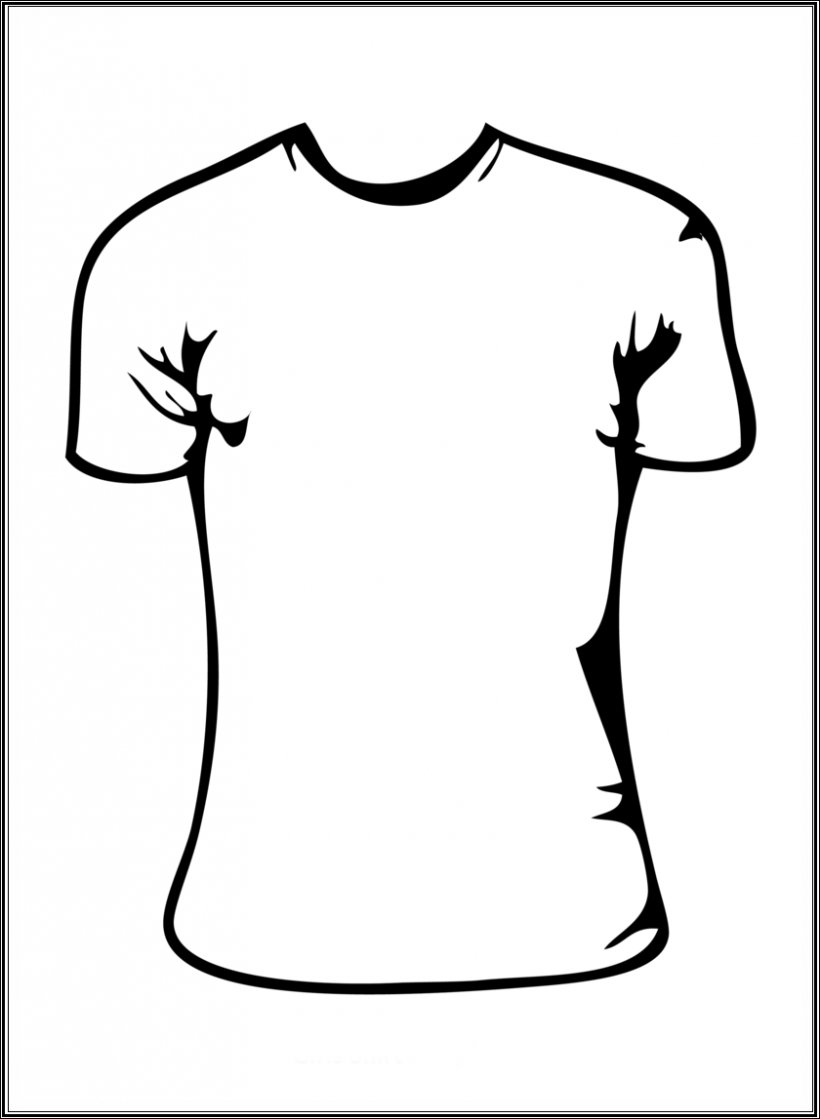T-shirt White Clip Art, PNG, 840x1147px, Tshirt, Black, Black And White, Blouse, Clothing Download Free