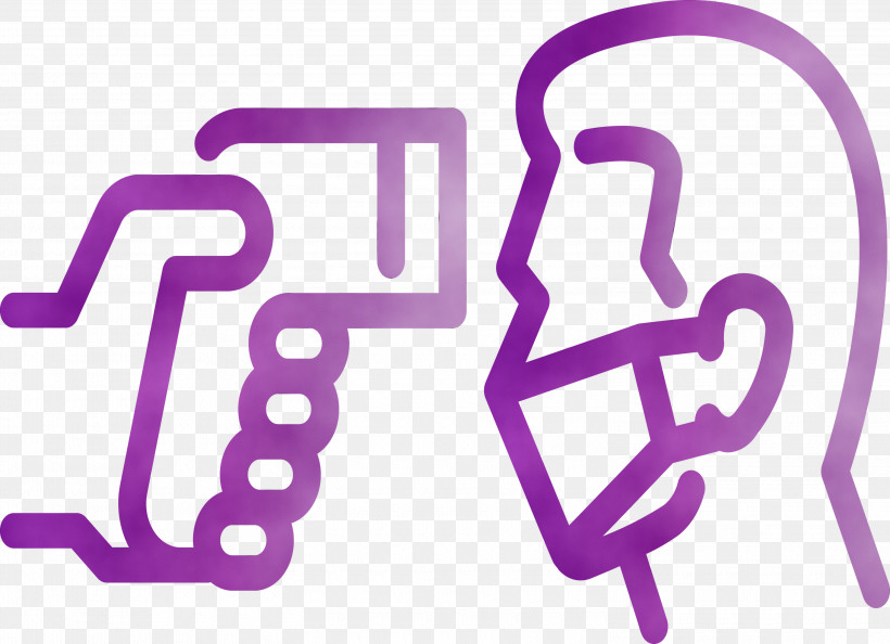 Violet Text Purple Font Line, PNG, 3000x2174px, Temperature Scan, Coronavirus Protection, Line, Magenta, Paint Download Free