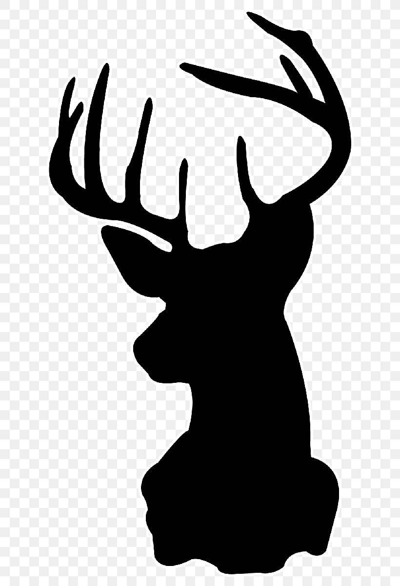 White-tailed Deer Silhouette Stencil Drawing, PNG, 700x1200px, Deer, Antler, Art, Artwork, Black And White Download Free