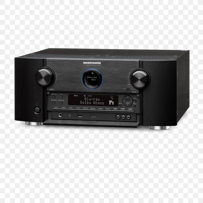 AV Receiver Marantz Audio Video Receiver Audio Video Component Receiver Black Sr Marantz SR7010 Home Theater Systems, PNG, 1100x1100px, Av Receiver, Amplifier, Audio, Audio Equipment, Audio Receiver Download Free